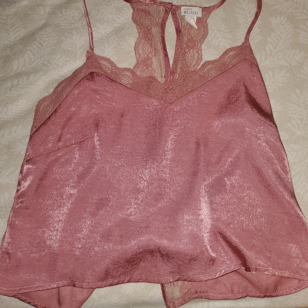 Satin Pink Tank Top